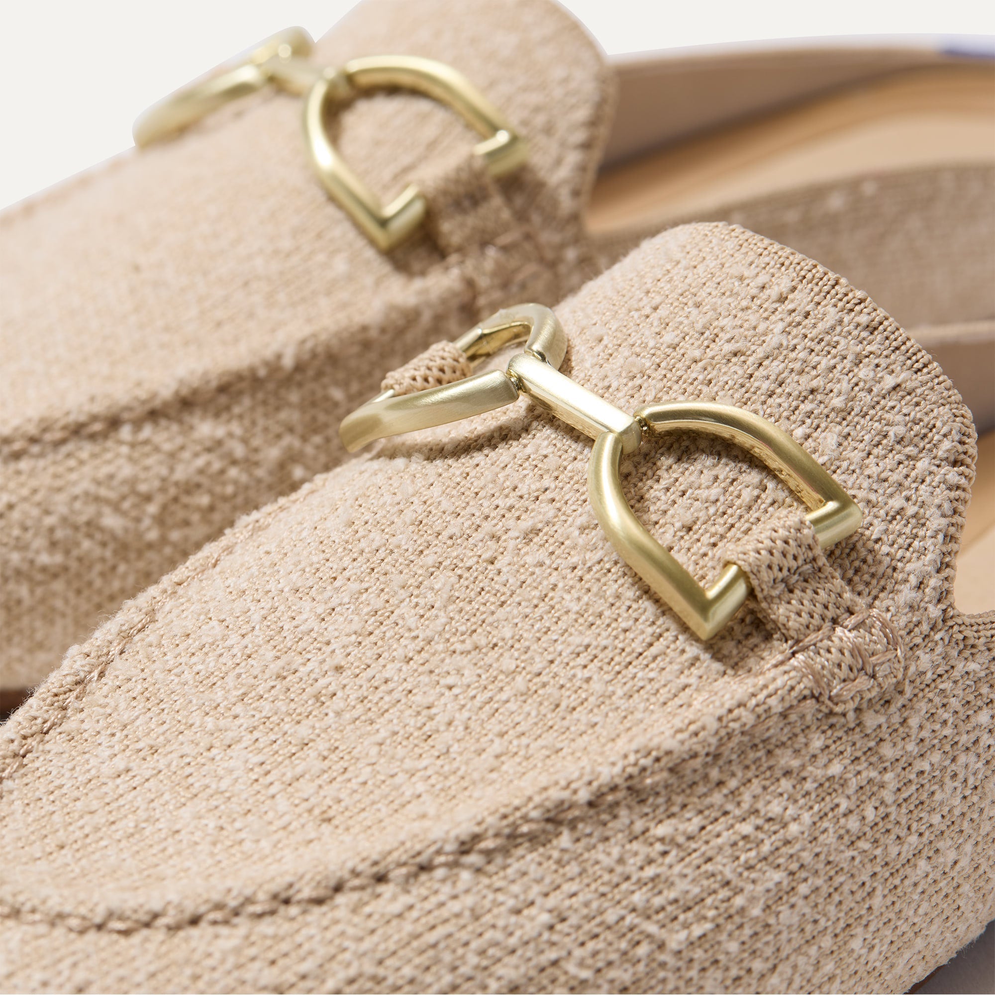 Double Bit Loafer Mule - Bunny Bouclé Women's Slip-On Shoes | Comfortable & Stylish for Work, Office & Casual Outings