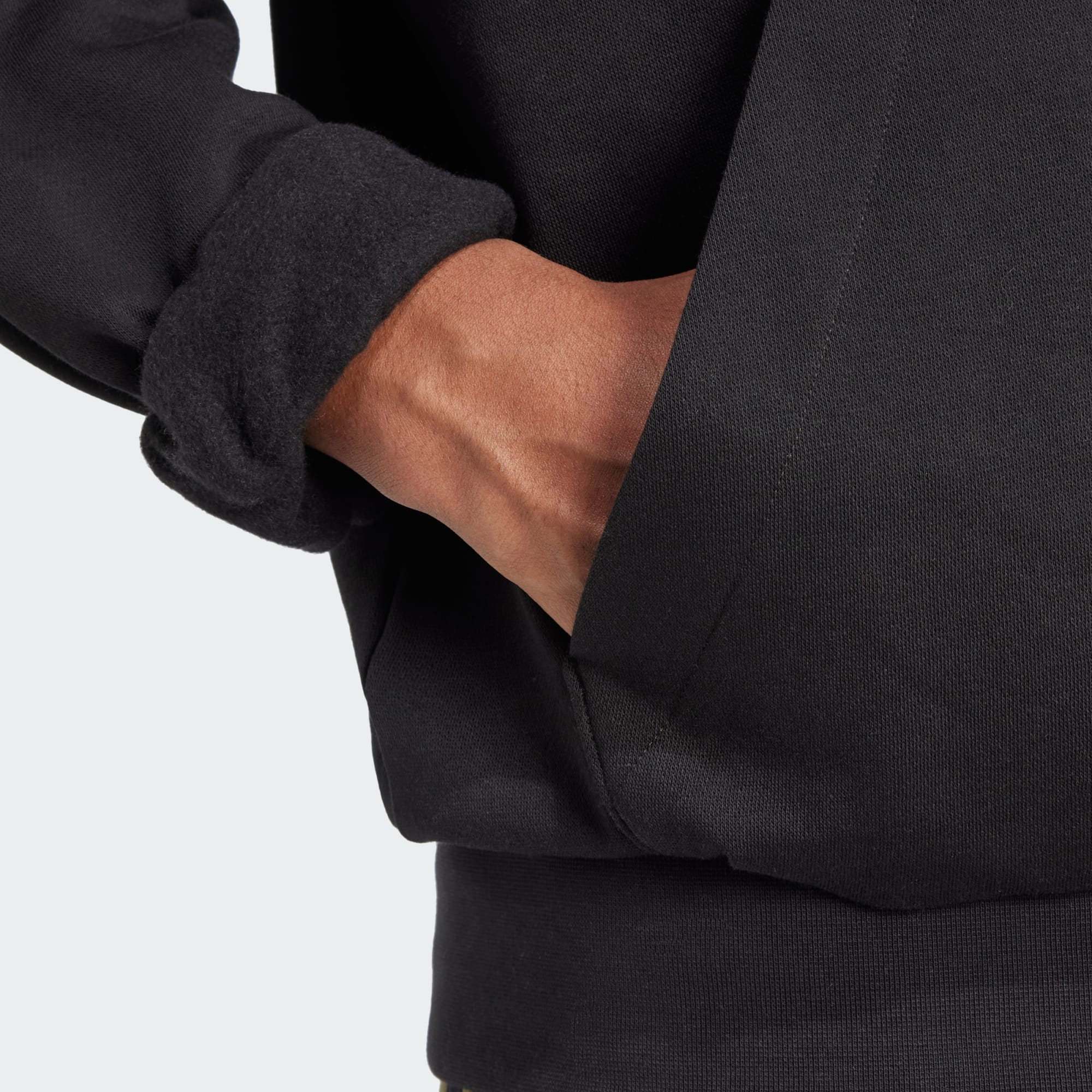 Adidas Men's Feelcozy Fleece Black Hoodie - Warm & Comfortable Pullover for Casual Wear, Gym, and Outdoor Activities