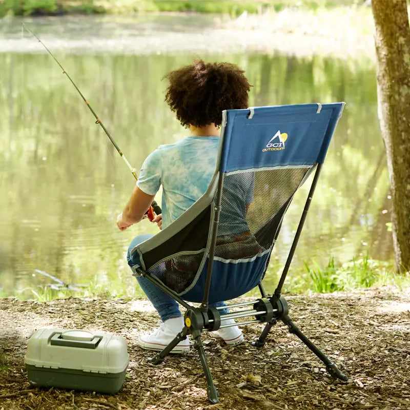 Compack Rocker - Compact and Portable Rocking Chair for Outdoor, Camping, Travel & Home Use - Lightweight Folding Rocker with Carry Bag - Perfect for Patio, Backyard, Beach & RV Trips