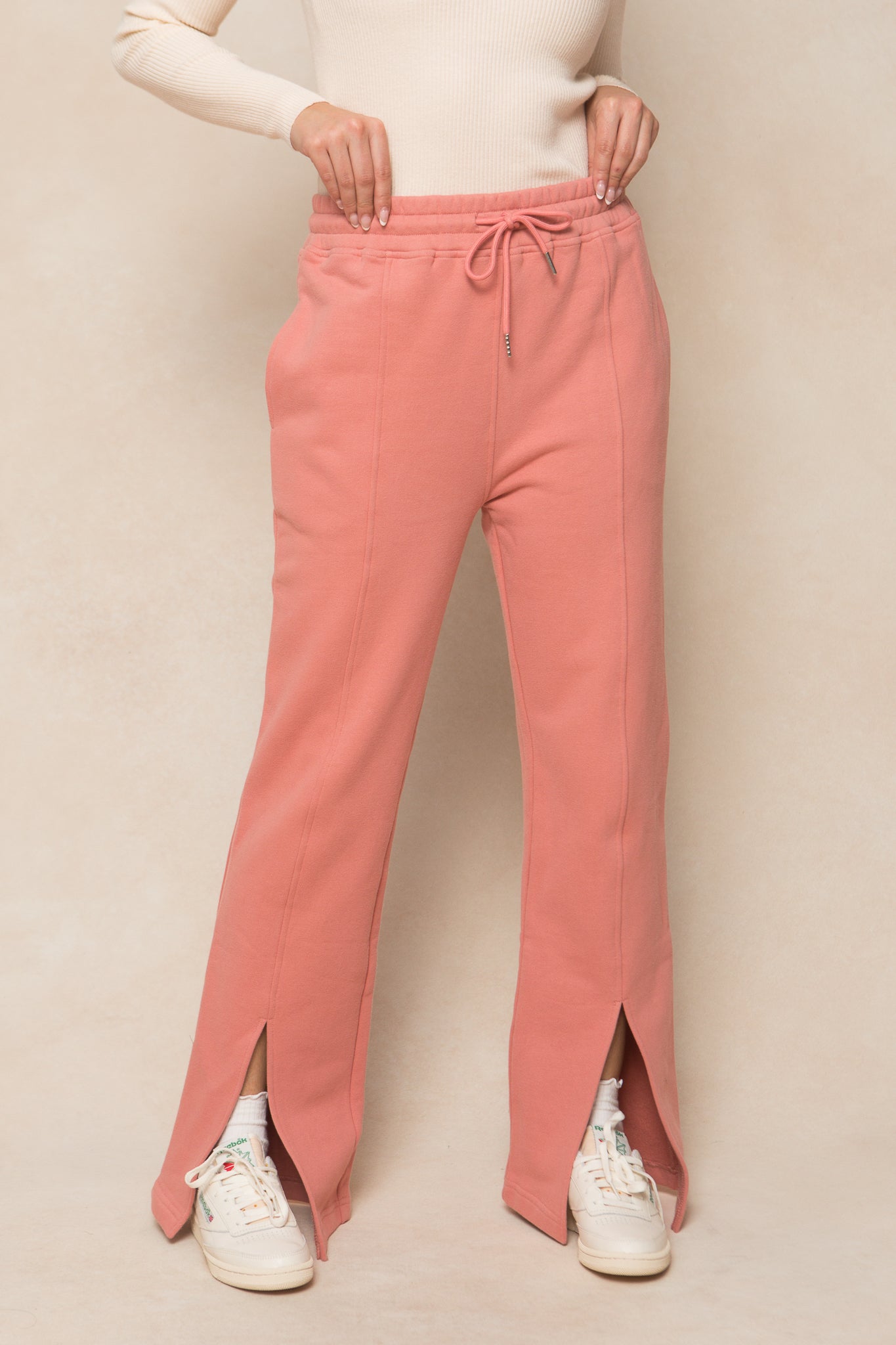 Stylish Ivy Flare Sweatpants for Women - Soft Pink Joggers with Comfortable Elastic Waistband | Perfect for Yoga, Lounge Wear & Casual Outfits