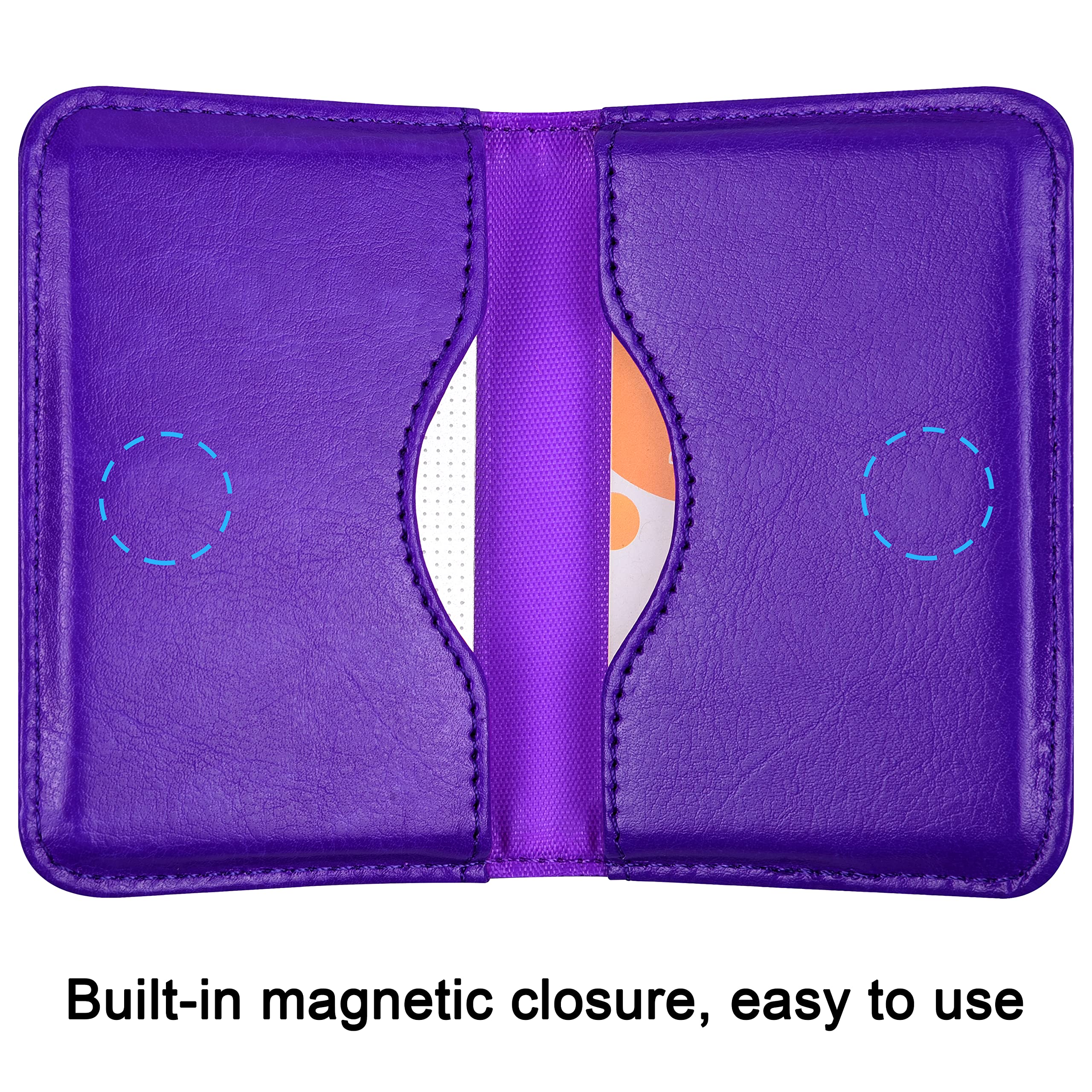 Premium PU Leather Business Card Holder - 2-Sided Magnetic Closure Slim Wallet Case for Men & Women | Perfect for Networking Events, Office Meetings & Professional Gatherings