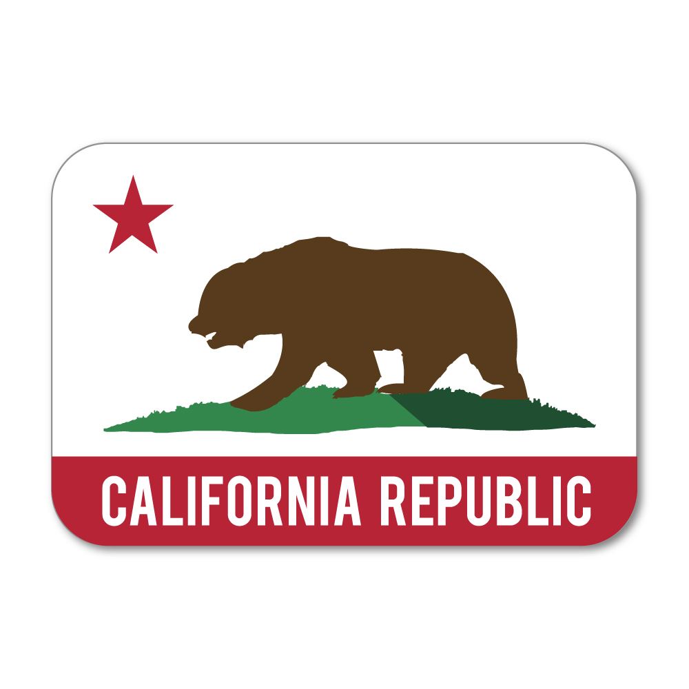California Republic Sticker Decal - Premium Vinyl Decals for Laptops, Cars & Water Bottles - Perfect for Travel Enthusiasts & State Pride