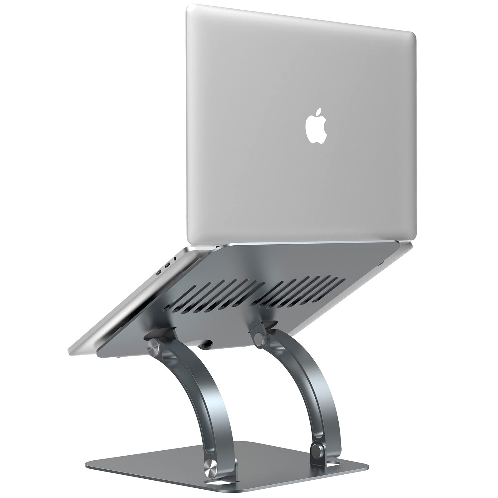 Ergonomic Aluminum Laptop Stand for Desk - Adjustable Height Computer Holder Compatible with MacBook Air/Pro, Dell XPS, Samsung & All 11-16