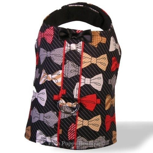 Stylish Bow Tie Dog Harness Vest - Adjustable Pet Vest for Small & Medium Dogs - Perfect for Walks, Training & Outdoor Adventures