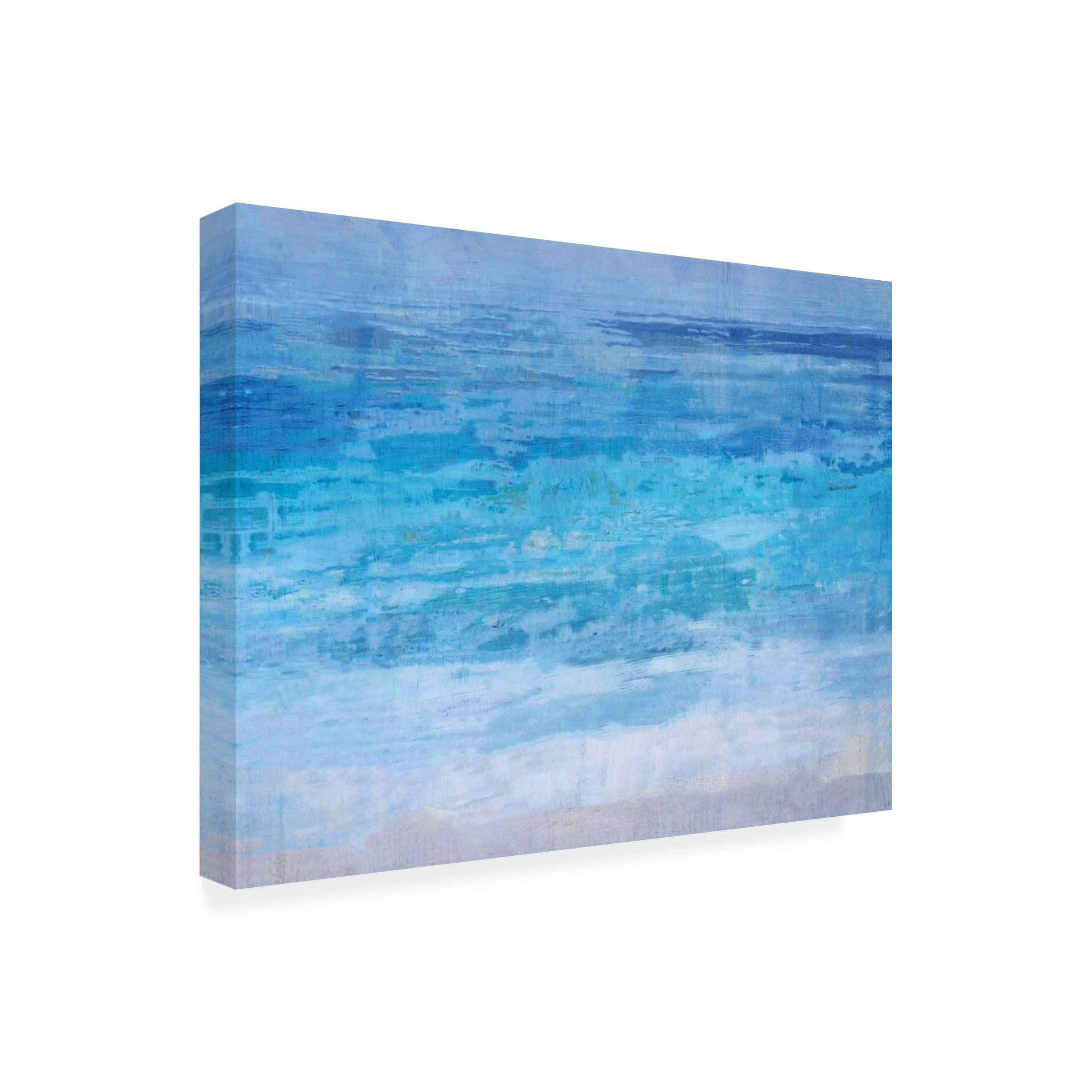 Trademark Fine Art 'Evening Tide' Canvas Wall Art Print by Marta Wiley - Coastal Beach Sunset Painting for Living Room, Bedroom & Office Decor