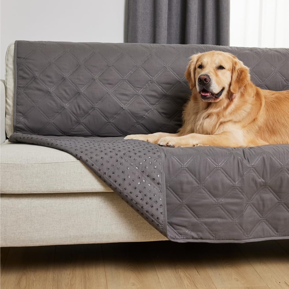 Waterproof Dog Bed Cover - Tear & Slip Resistant for Sofa, Crate & Car - 30x70 Charcoal - Perfect for Pets at Home & Travel