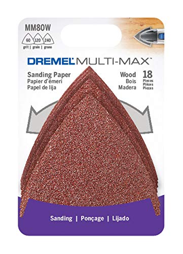 Dremel Oscillating Tool Sanding Kit - 30-Piece Wood Sanding Paper Set for Woodworking, DIY Projects & Home Renovation | Perfect for Furniture Refinishing, Cabinet Repair & Crafting