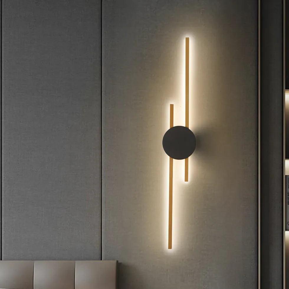 Modern Geometry LED Up and Down Wall Lights - Dimmable Indoor/Outdoor Lighting Fixtures for Bedroom, Living Room, Patio, and Staircase
