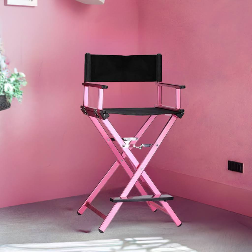 Portable Director Makeup Chair MC151 - Lightweight Folding Styling Chair for Salon, Film Set & Home Beauty Use