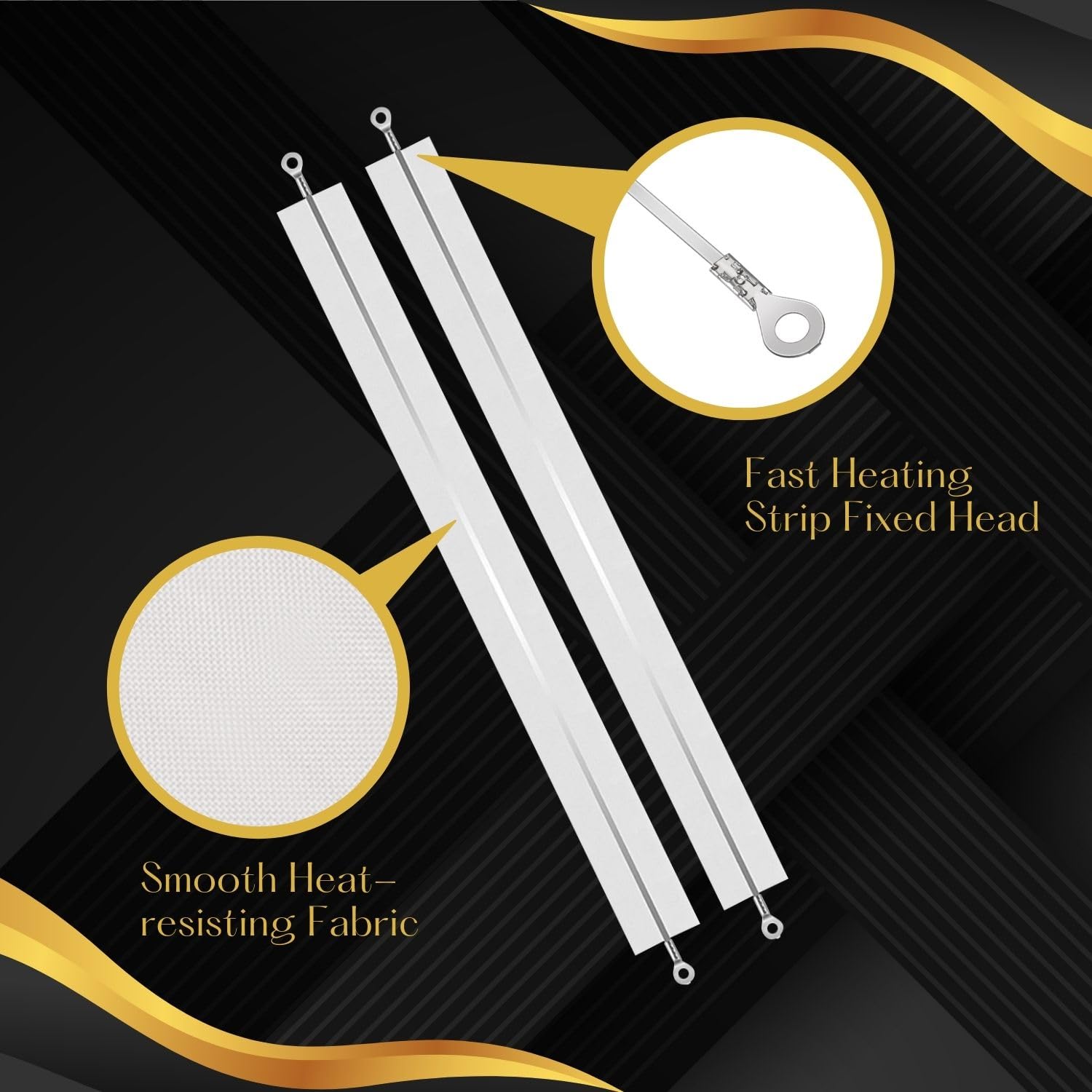 Flexzion 600W 20-inch Impulse Sealer Replacement Parts Kit - PTFE Tape, Heating Elements & Seal Strips (10-Pack) for Food Packaging, Plastic Bag Sealing & Industrial Use