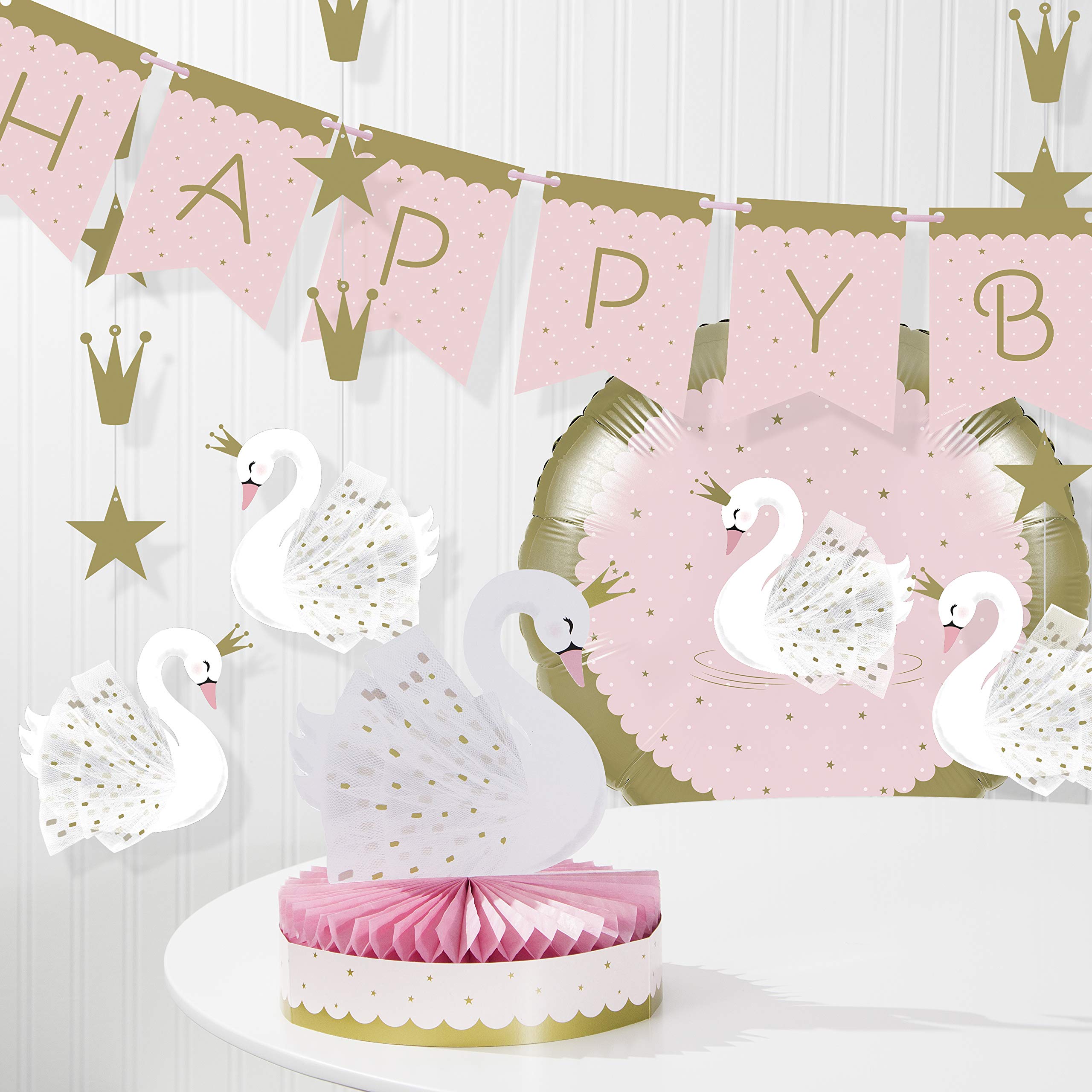 Elegant Swan Themed Birthday Party Decorations Kit - Perfect for Baby Showers, Gender Reveals & Special Celebrations
