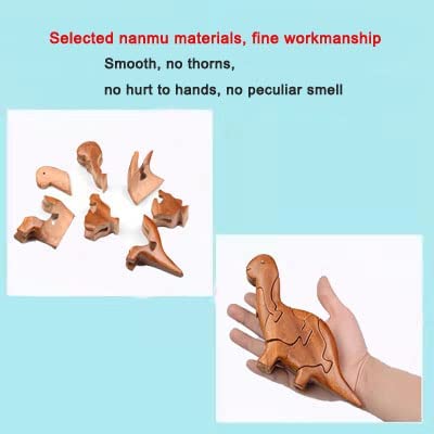 YOVQNMX Wooden Animal Puzzle Toys - Long Necked Dragon Wood Block Puzzle for Kids, Educational Brain Teaser & Intelligence Game - Perfect for Preschool Learning, Birthday Gifts & Family Game Night