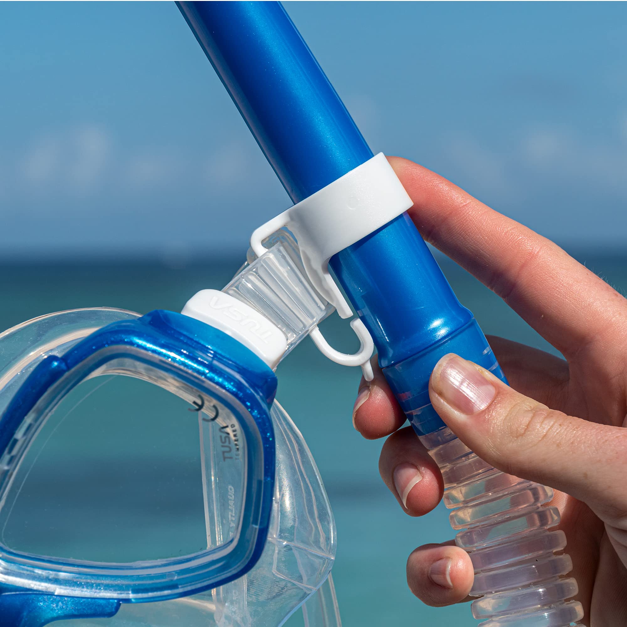 TUSA Sport Adult Platina Hyperdry Snorkeling Set - Mask, Snorkel & Fins for Scuba Diving, Swimming and Beach Travel - Perfect for Ocean Adventures, Pool Training and Tropical Vacations