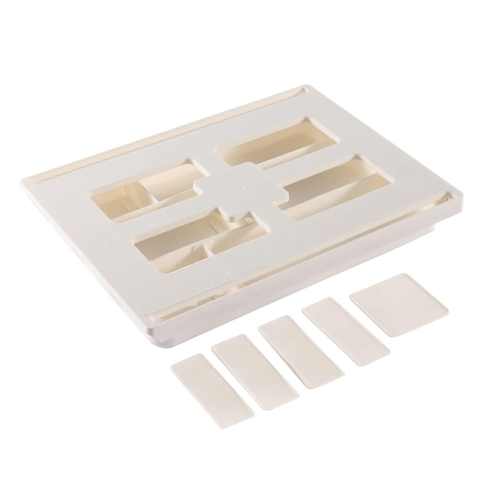 Under Desk Drawer Storage Organizer - Wide Expandable Self-Adhesive Hidden Drawer Box Set for Office, School & Home (White, Long) - Perfect for Storing Stationery, Files & Small Essentials Under Your Desk