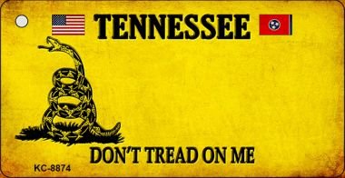 Smart Blonde Tennessee Don't Tread On Me Novelty Metal Keychain KC-8874 - Patriotic Gift for Car Keys, Backpacks & Everyday Carry