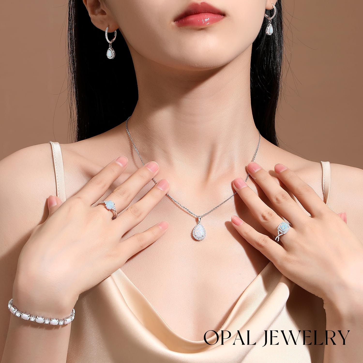 FANCIME Sterling Silver Birthstone Rings for Women - Created Opal, Garnet, Ruby Engagement Rings | Fine Jewelry Gift for Mom, Wife, Girlfriend | Sizes 4-10 | Perfect for Anniversaries, Valentine's Day & Special Occasions