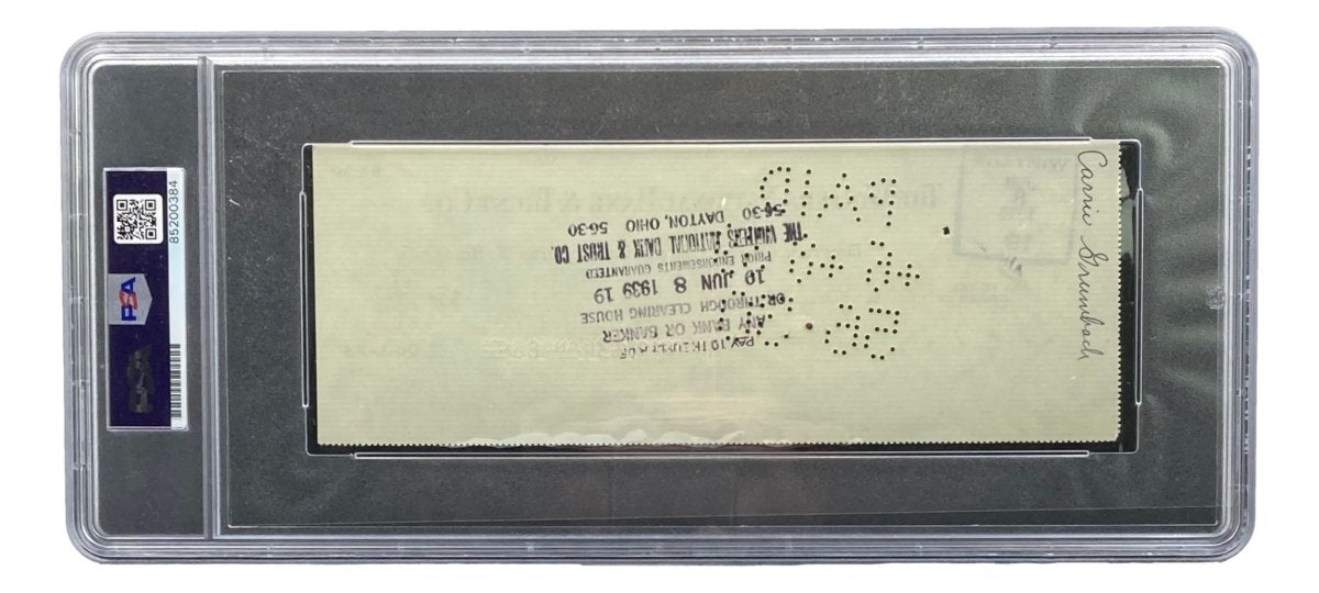 Authentic Orville Wright Signed Bank Check - PSA/DNA Certified 85200384 - Rare Aviation Memorabilia for Collectors & History Enthusiasts