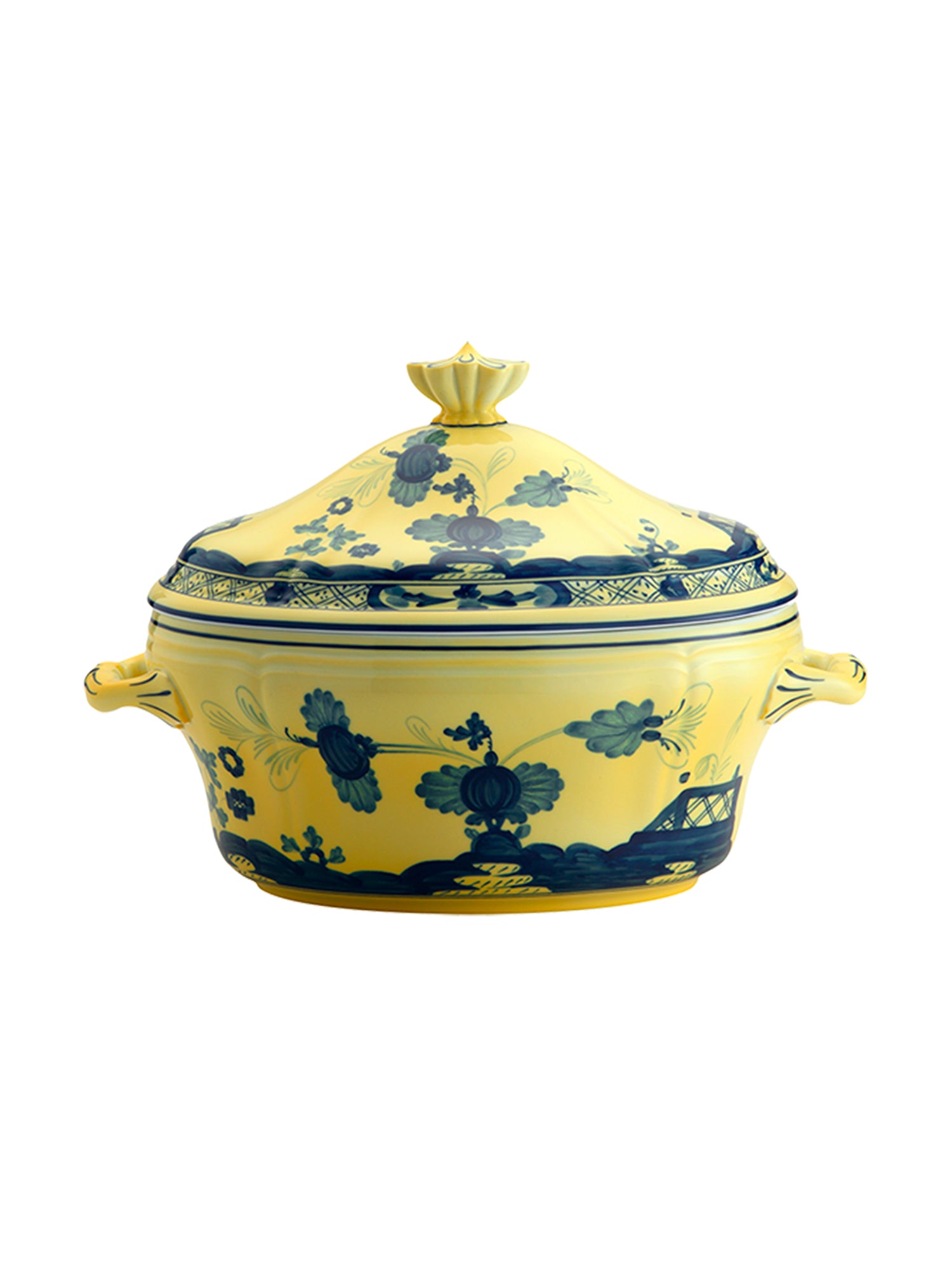 Oriente Italiano Ceramic Soup Tureen with Lid - Elegant Serving Bowl for Pasta, Stew & Soup - Perfect for Dinner Parties & Family Gatherings