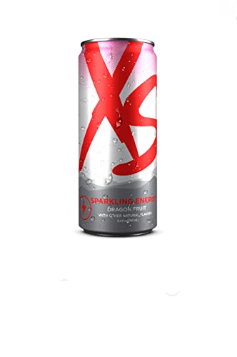 Premium XS Energy Drink - Dragon Fruit Flavor, 8.4 Fl Oz (12 Pack) | Sugar-Free Caffeine Boost for Workouts, Gaming & Active Lifestyle