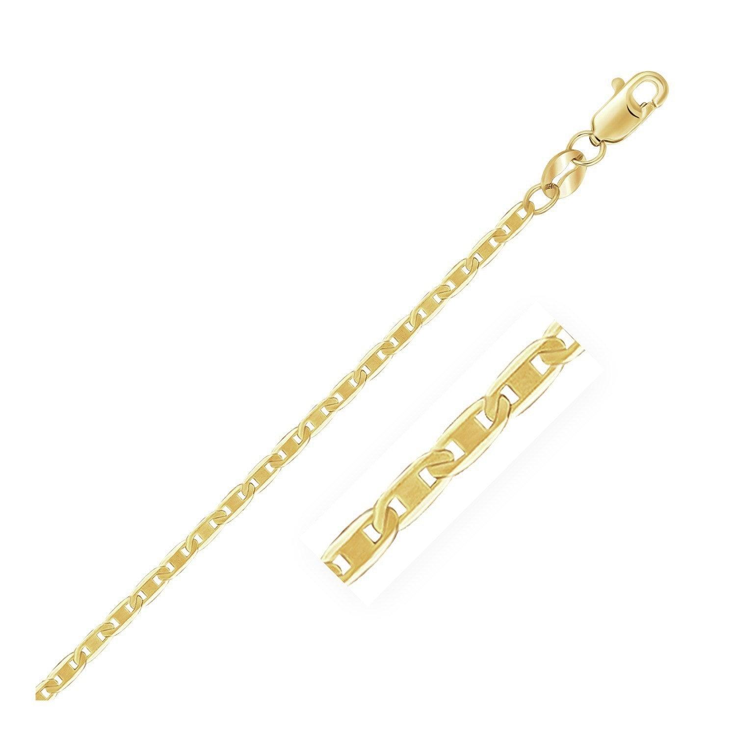 14K Yellow Gold Mariner Link Chain 1.7mm - Dainty & Elegant Jewelry for Women, Men | Perfect for Layering, Gifts & Everyday Wear