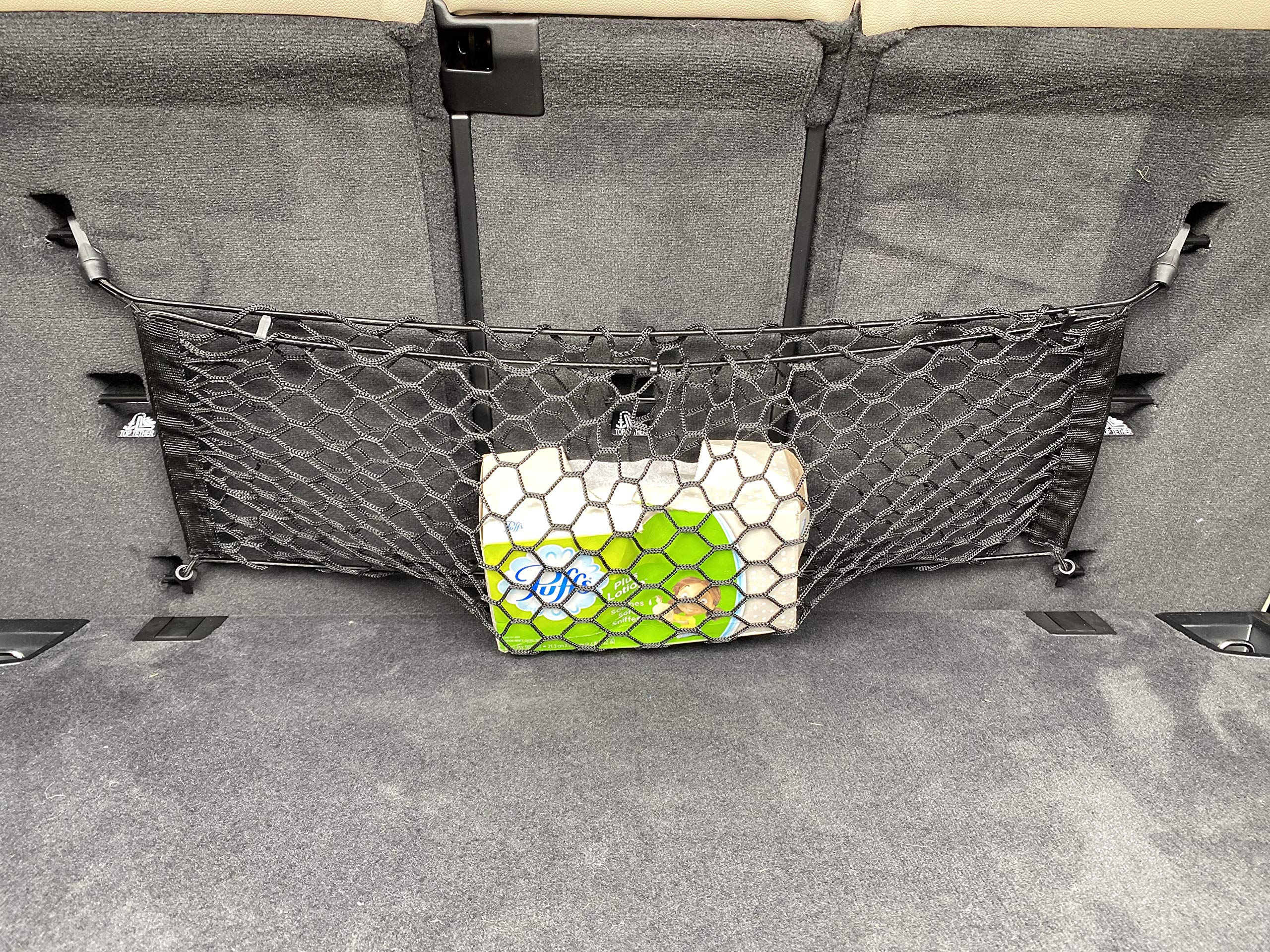 Premium Black Rear Seat Envelope Style Trunk Cargo Net for BMW X5 G05 2020-2025 - Durable SUV Storage Organizer - Car Accessories for Travel & Shopping - Perfect for Road Trips, Groceries & Sports Equipment