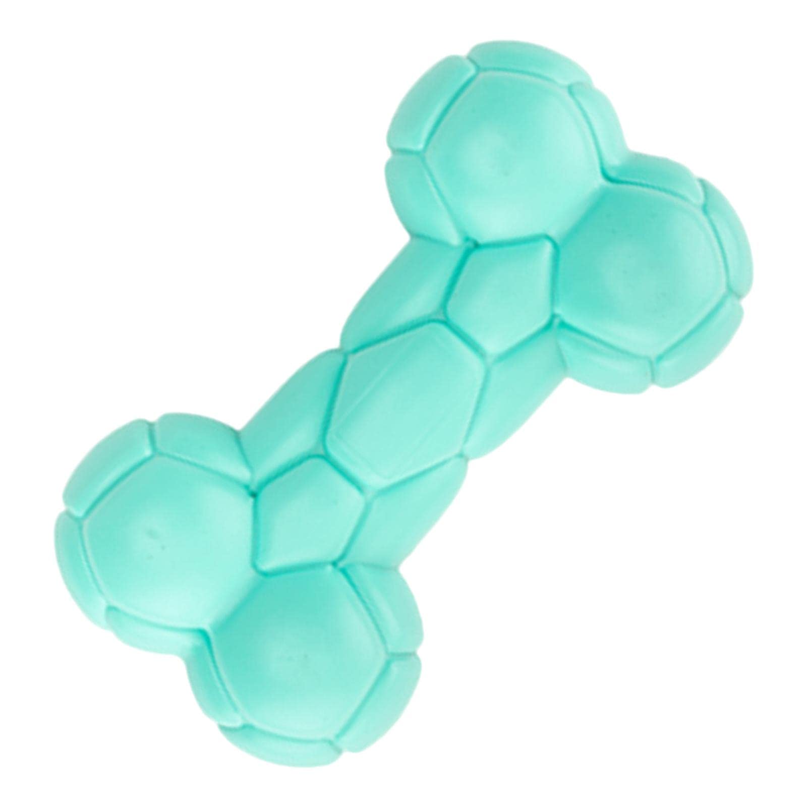 FAKEME Indestructible Dog Chew Toy - Durable Squeaky Bone for Small & Medium Dogs, Puppy Teeth Cleaning & IQ Training Interactive Toy (Blue, 5.7x3.2x4.5in) - Perfect for Playtime, Training & Dental Health