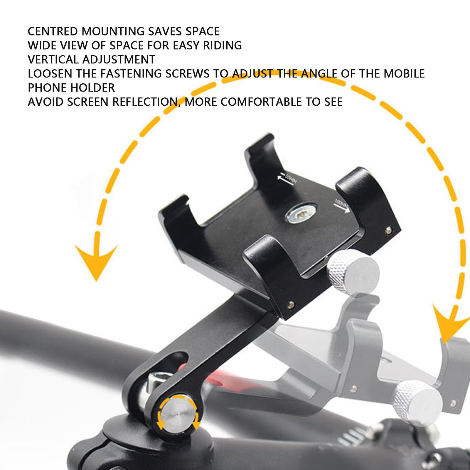 TYTOGE Aluminum Bike Phone Mount - Universal Stem Headset Holder for Road & Mountain Bicycles - Perfect for Cycling, Commuting & Outdoor Adventures