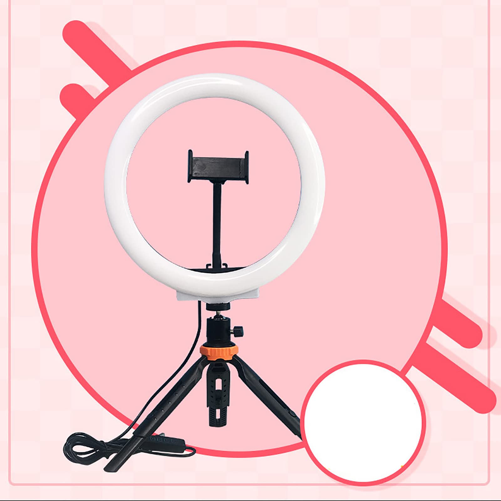 10 Inch Ring Light with Tripod Stand & Phone Holder - USB Powered Selfie Light for Photography, Video Recording, TikTok Live Streaming, Zoom Meetings - Perfect for Content Creators, Vloggers & Home Office Use