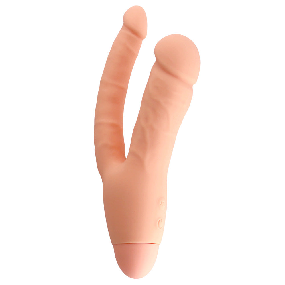 Realistic Double Penetration Vibrator for Women - Powerful G-Spot & Clitoral Stimulation - Waterproof Silicone Adult Toy for Couples Play & Solo Pleasure - Perfect for Romantic Nights & Self-Care Moments