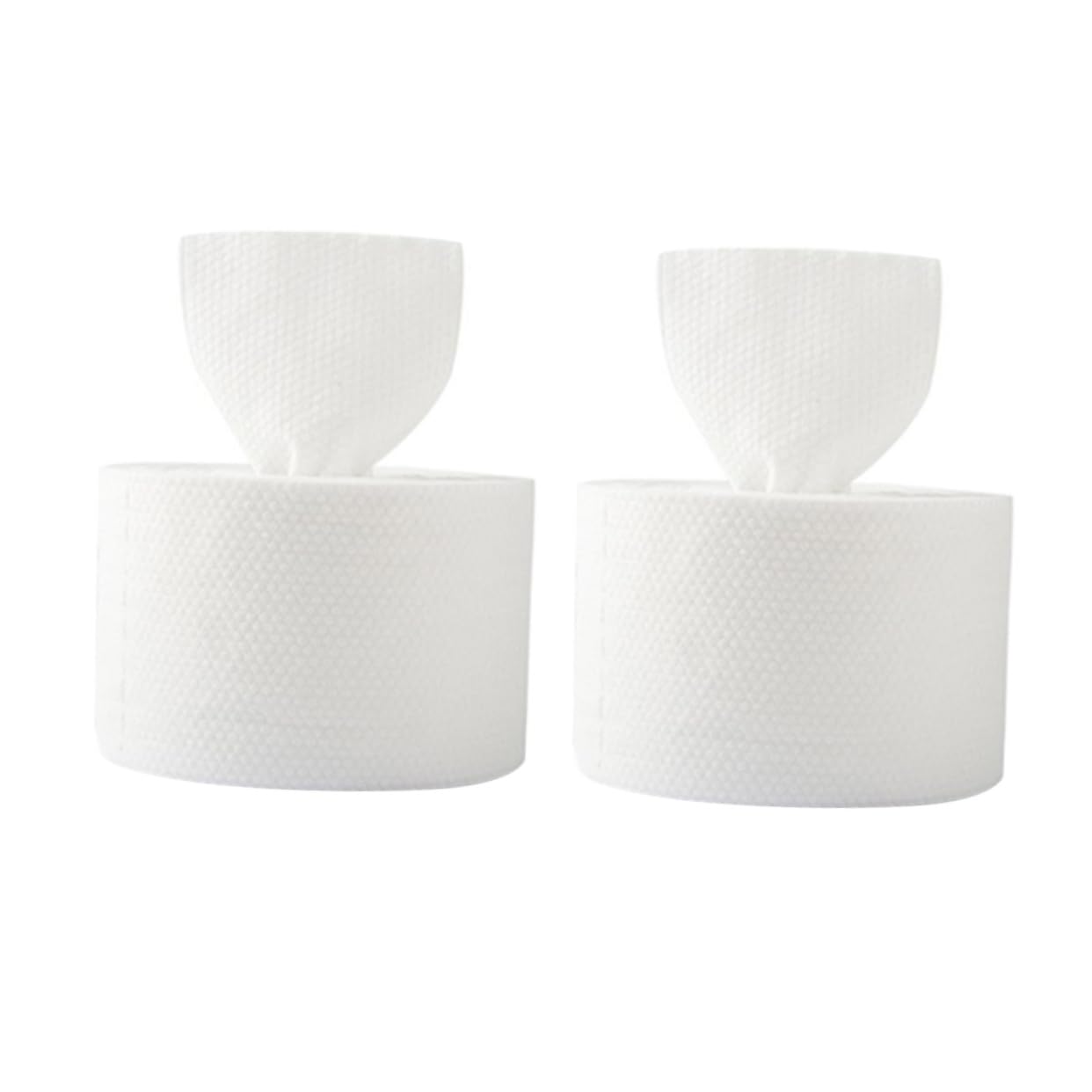2 Rolls (60pcs) Disposable Cotton Face Towels - Soft Dry & Wet Cleansing Wipes for Travel, Gym, Baby Care & Makeup Removal - Hypoallergenic, No Chemicals, No Fluorescent Brightener - Gentle on Skin