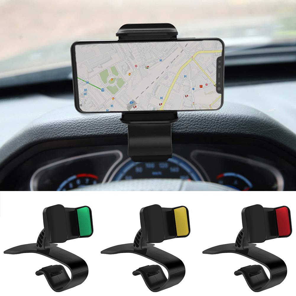 Universal Car Phone Holder - HUD Dashboard Mount for iPhone & Android, Adjustable Phone Stand for Safe Driving & GPS Navigation