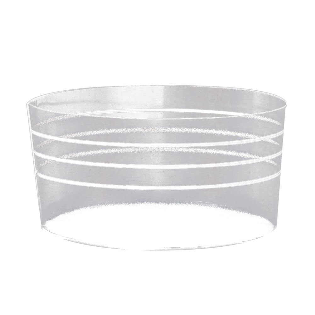 CK802 Medium Stripe Plastic Baking Cups - 500 Count Bulk Pack for Cupcakes, Muffins & Party Desserts - Reusable & Eco-Friendly Baking Supplies