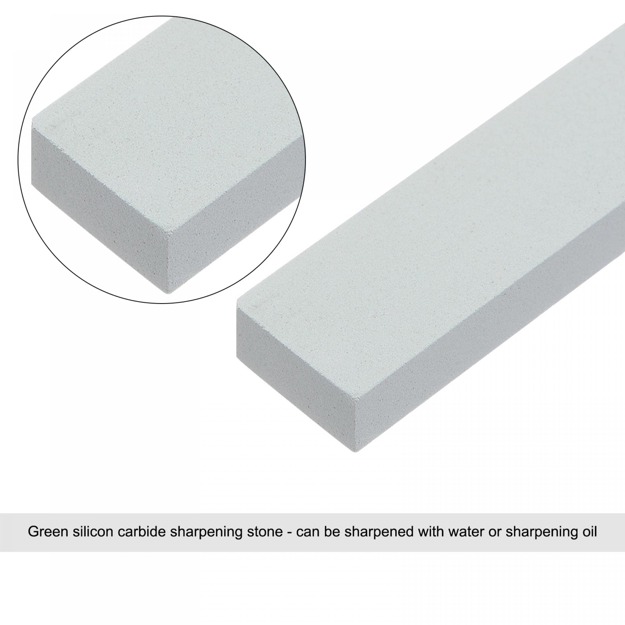 uxcell 3000 Grit Green Silicon Carbide Sharpening Stone - 2pc Knife Whetstone Set for Professional Knife Sharpening & Polishing | Perfect for Kitchen, Hunting & Outdoor Tools