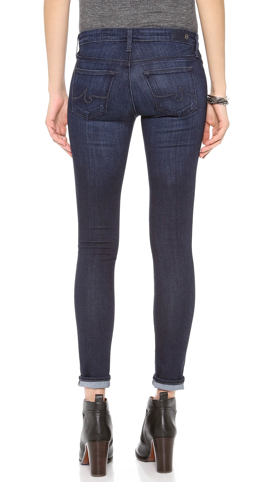 AG Adriano Goldschmied Women's High-Rise Ankle Legging Jeans in Coal Grey - Stretchy Denim Pants for Workout, Yoga & Casual Wear