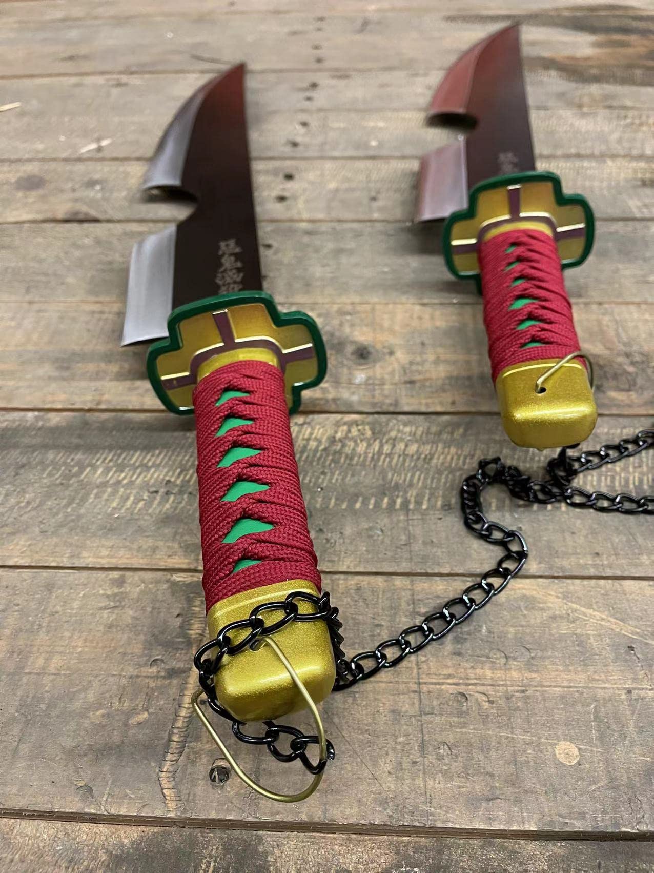 Anime Cosplay Demon Katana Sword - Real Steel Blade, Tengen Set | Perfect for Cosplay, Halloween Costumes & Anime Conventions
