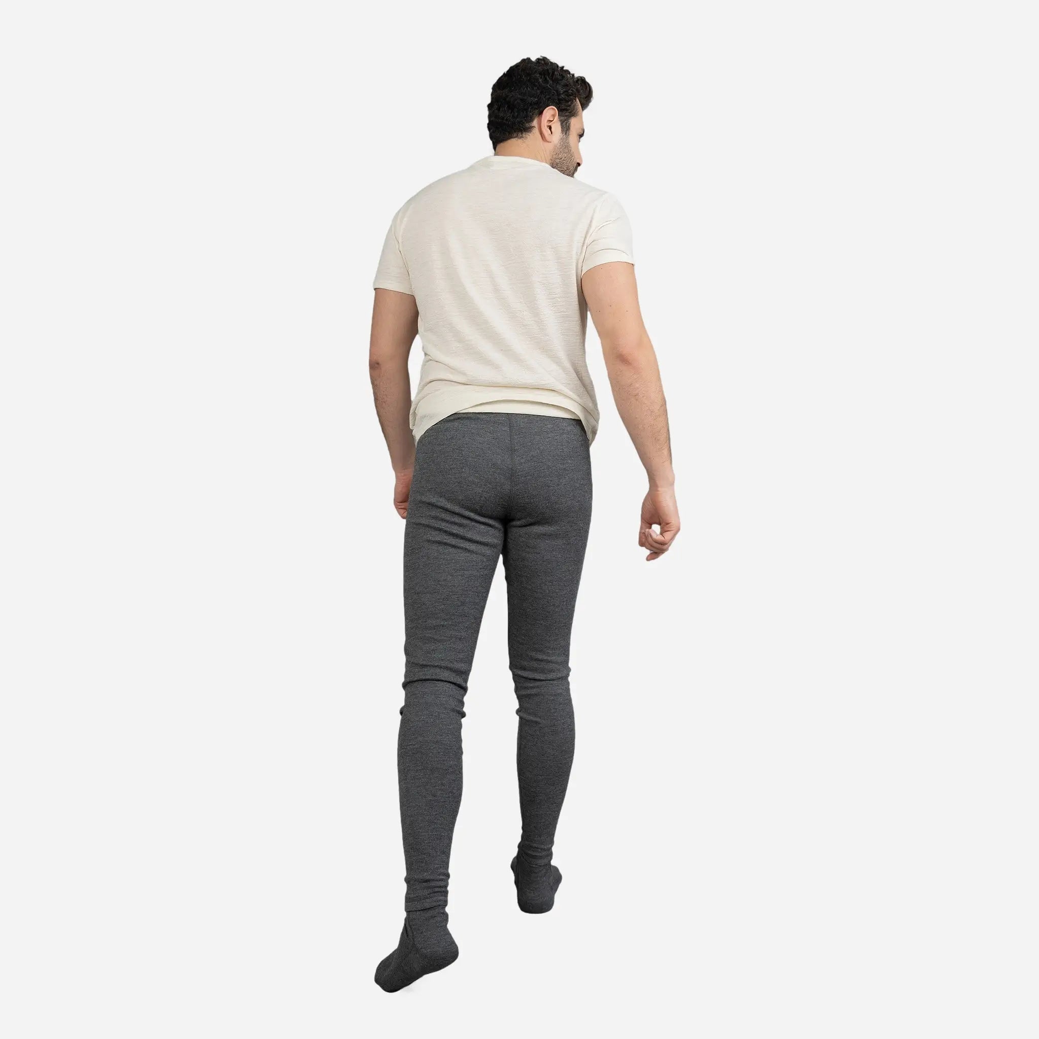 Premium Men's Alpaca Wool Leggings - 300 Lightweight Thermal Base Layer for Hiking, Skiing & Winter Sports - Soft & Breathable Cold Weather Underwear