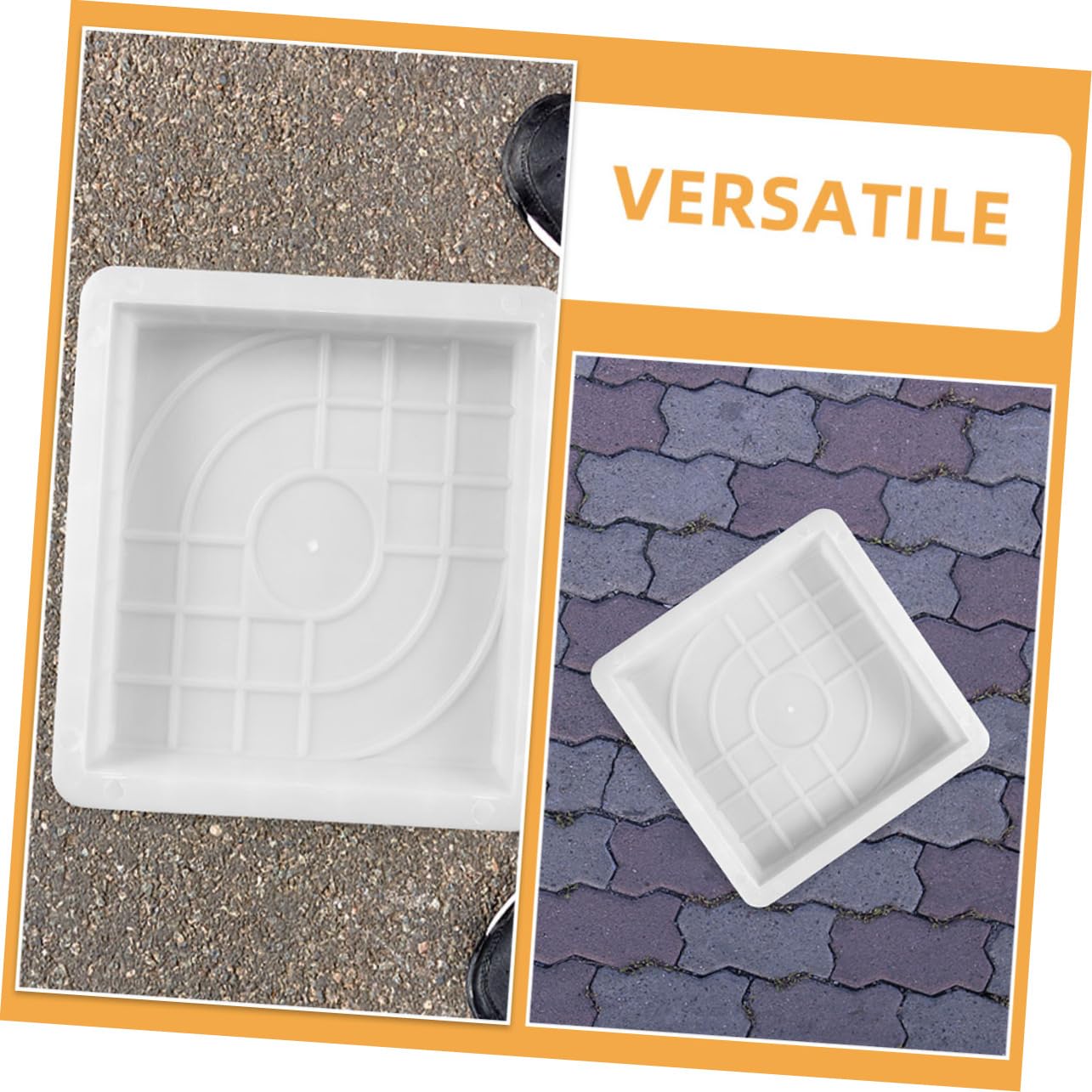 3pcs Reusable Cement Brick Molds - Durable Plastic Path Maker for Concrete Paving, Garden Pathways & DIY Landscaping - Perfect for Walkways, Patios and Outdoor Decor Projects
