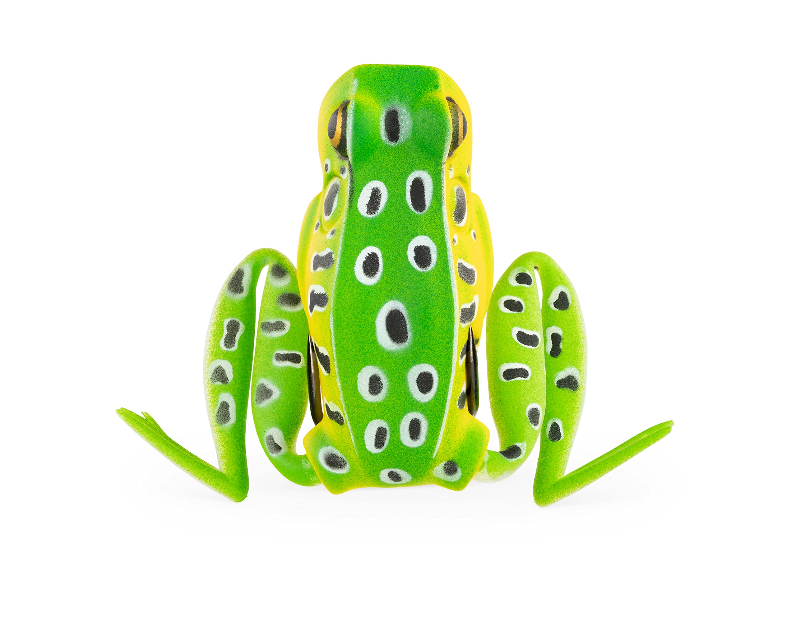 Lunkerhunt Frog Fishing Lure 1/4 oz - Topwater Bass Bait with Weedless Hooks & Hollow Body - Perfect for Bass, Trout, and Pike Fishing in Lakes, Ponds, and Rivers
