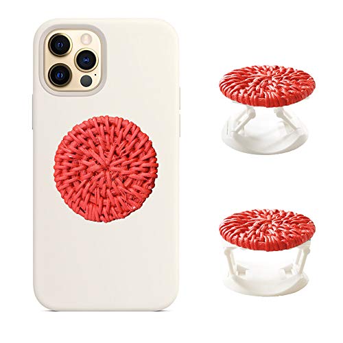 Rattan Phone Grip Red