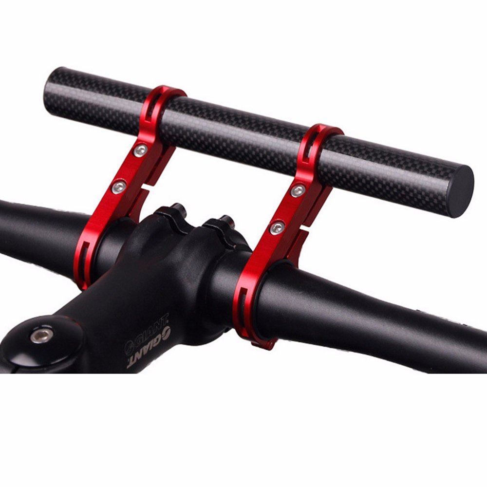 Carbon Fiber Bike Handlebar Extender - Aluminum Alloy Clamp for Bicycle Speedometer & Headlight Mount | Perfect for Cycling, Commuting & Night Riding Accessories