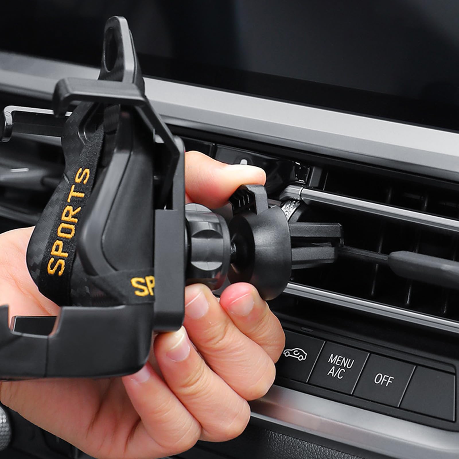Universal Car Phone Holder - Bucket Seat & Air Vent Phone Mount for iPhone, Samsung & All Smartphones | Secure & Adjustable Car Cellphone Stand for Safe Driving & Hands-Free Navigation