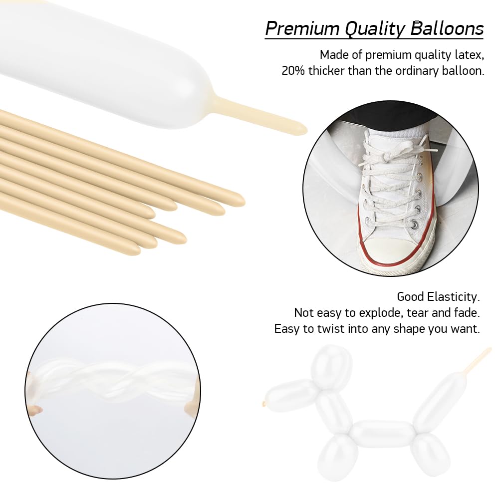 Clear 260 Balloons - 100pcs Transparent Qualatex Latex Balloons for Balloon Arches, Animal Balloons, Party Decorations - Perfect for Birthday, Christmas, Back to School & Kids Party Decor