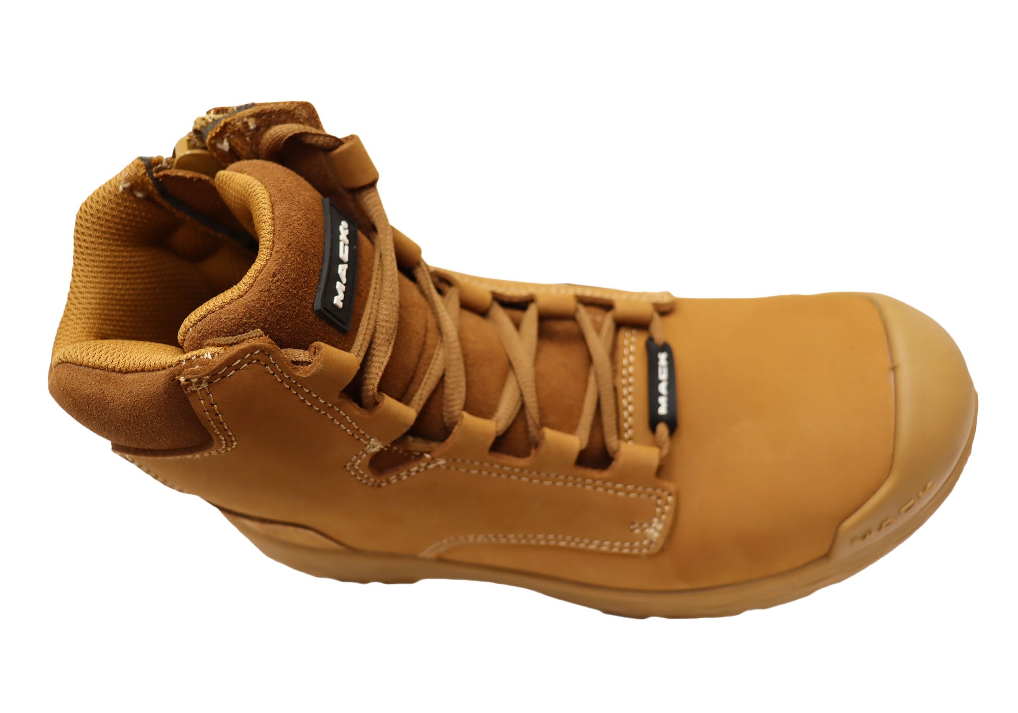 Mack Men's Force Leather Steel Toe Safety Work Boots with Side Zipper - Durable Construction for Industrial & Warehouse Work Environments