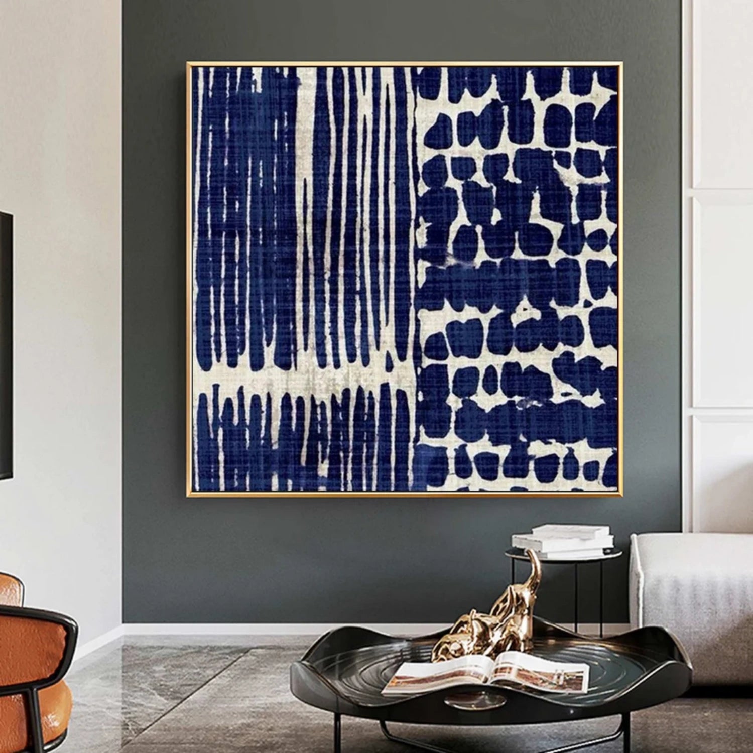 Abstract Painting #AB 332 - Modern Wall Art for Living Room, Bedroom & Office Decor - Handmade Canvas Artwork