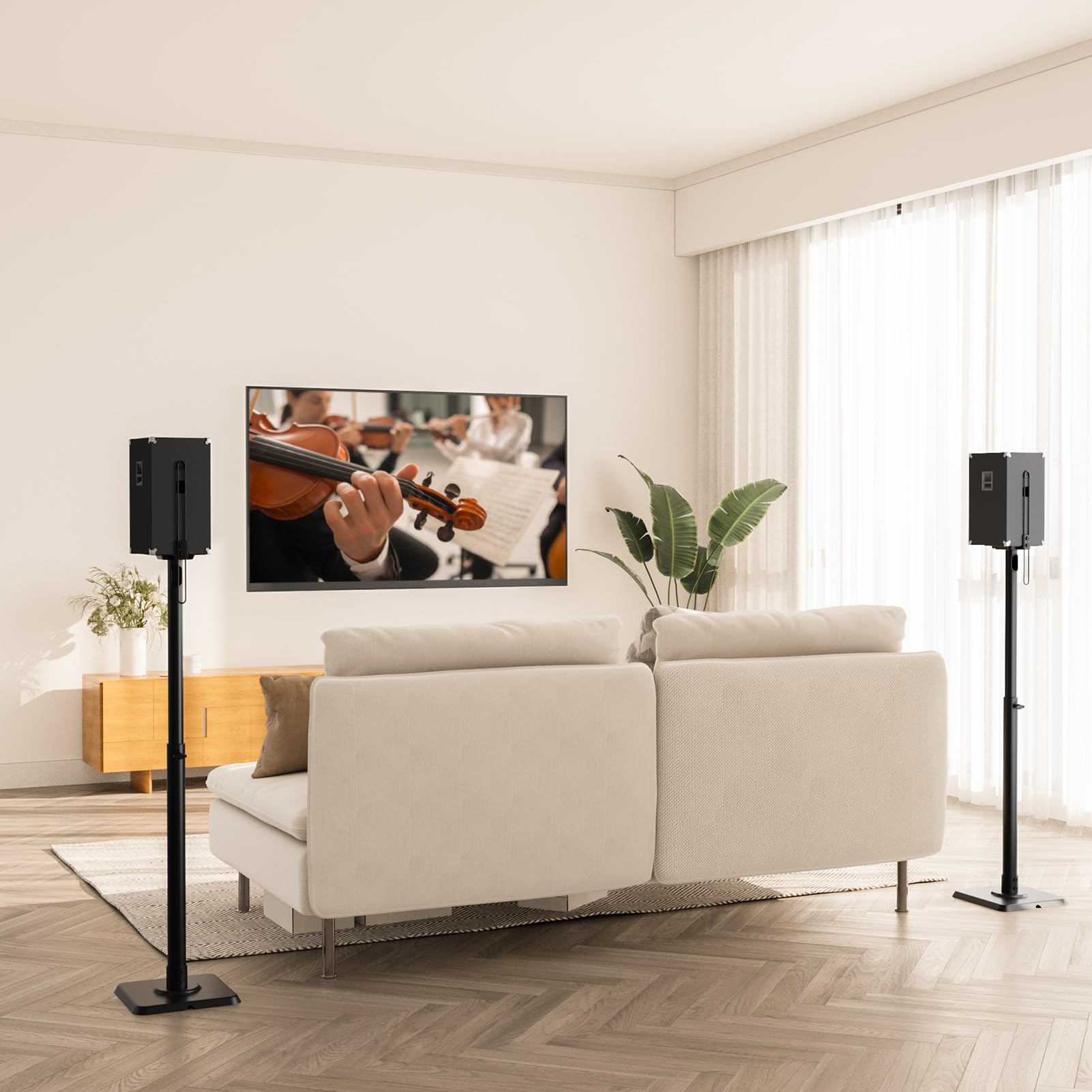 Mounting Dream Universal Speaker Stands - Adjustable Height (33