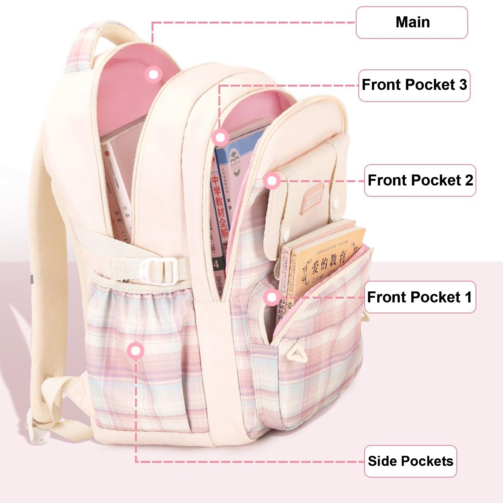 Stylish Black Laptop Backpack for Women & Teens - School & Travel
