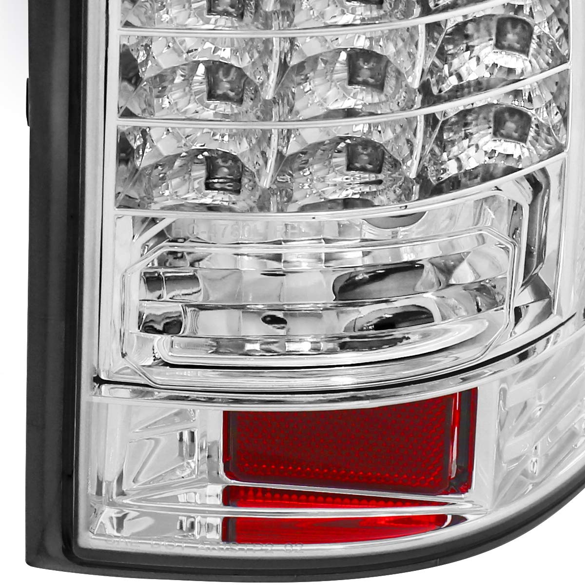 2002-2005 Ford Explorer LED Tail Lights - Chrome Housing & Clear Lens Replacement - Perfect for SUV Upgrades & Night Driving Safety