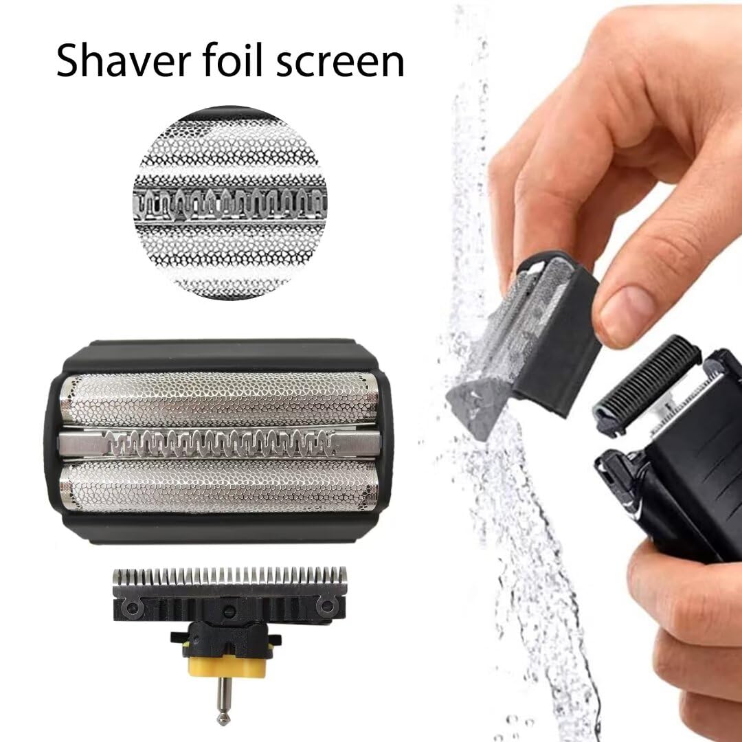 Braun 5000 6000 Series Replacement Shaver Foil & Cutter - Compatible with Series 3 350 360 380 5612 5770 6520 Models - Perfect for Smooth Shaving at Home or Travel