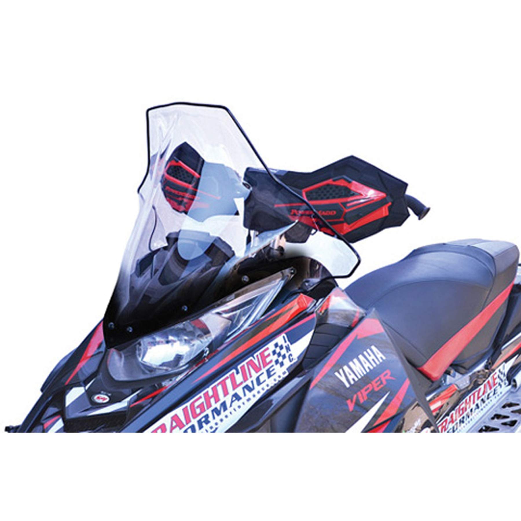 19in. Clear with Black Fade Cobra Windshield for 2014 Yamaha SR Viper - Tall Height Windshield for Snowmobile - Perfect for Winter Riding and Wind Protection