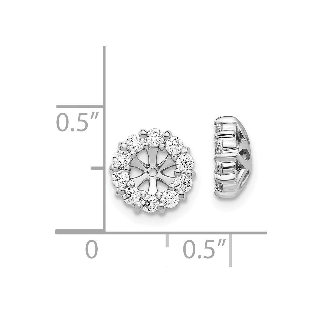 14K White Gold Diamond Earring Jackets for Women - Elegant Wedding & Party Jewelry Gifts - Perfect for Bridal, Anniversary & Special Occasions
